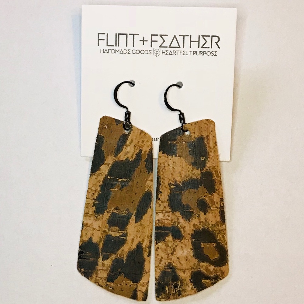 3pk of Leopard Lightweight Faux Leather Earrings